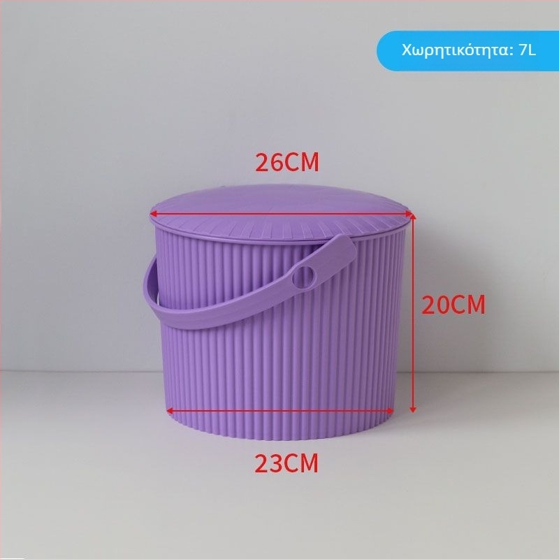 Σκαμπό-κάδο από πλαστικό με παχυσμένο καπάκι, για οικιακή χρήση (Μάρκα: Unique; Κυκλοφόρησε το 2023; Όχι εισαγόμενο)