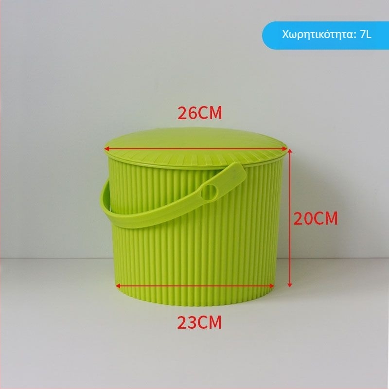 Σκαμπό-κάδο από πλαστικό με παχυσμένο καπάκι, για οικιακή χρήση (Μάρκα: Unique; Κυκλοφόρησε το 2023; Όχι εισαγόμενο)