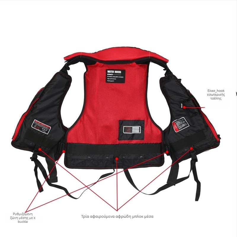 OWLWIN Ανδρικό γιλέκο θαλάσσιου ψαρέματος: γρήγορο στέγνωμα, διαπνοή, UV προστασία, αντιανεμικό, ύφασμα από μίξη χημικών ινών