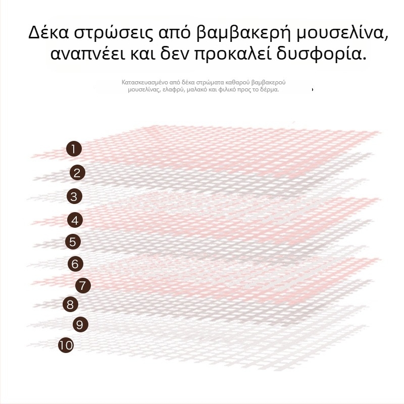 Βρεφικό πάπλωμα-πετσέτα από βαμβατική γάζα, δέκα στρώσεις, κάτω από 300 g, για όλες τις εποχές, μοτίβο καρτούν