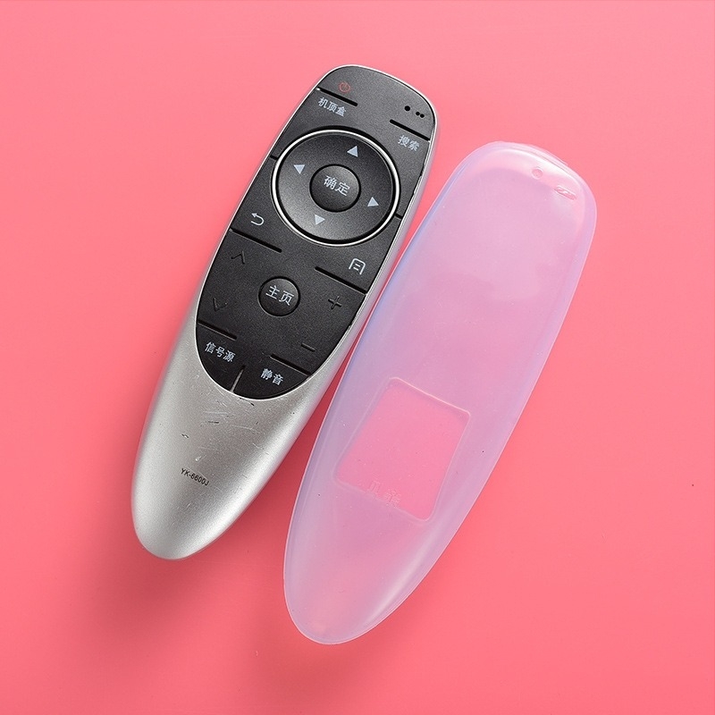 Θήκη τηλεχειριστηρίου για τηλεοπτικό set-top box, διαφανές περίβλημα σιλικόνης, επένδυση από βαμβάκι, προστασία από σκόνη, ανθεκτικό στην πτώση, απλός και μοντέρνος σχεδιασμός