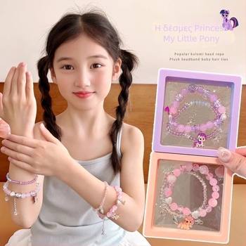 Χειροποίητο παιδικό βραχιόλι με χαρακτήρα καρτούν πόνι, χάντρες, για ηλικίες 3–10