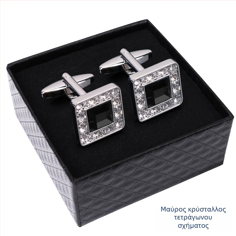 Κουμπιά μανικετόκουμπα (κράμα, απλό ανδρικό στυλ, γεωμετρικός σχεδιασμός, ηλεκτροπλατίωση)