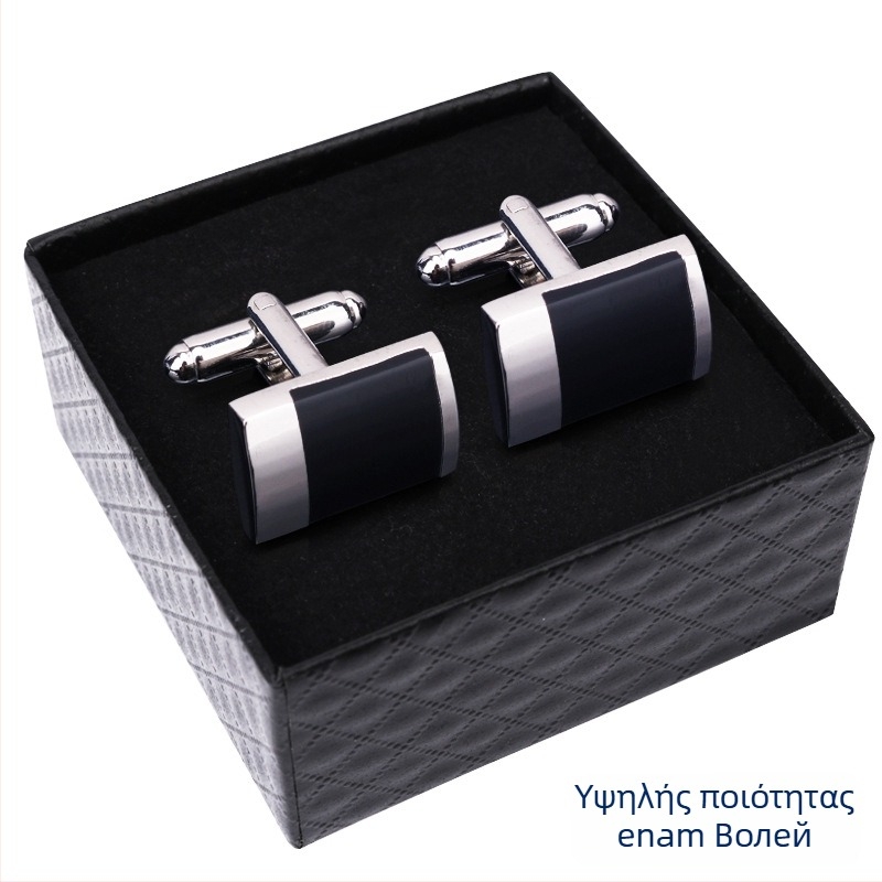 Κουμπιά μανικετόκουμπα (κράμα, απλό ανδρικό στυλ, γεωμετρικός σχεδιασμός, ηλεκτροπλατίωση)