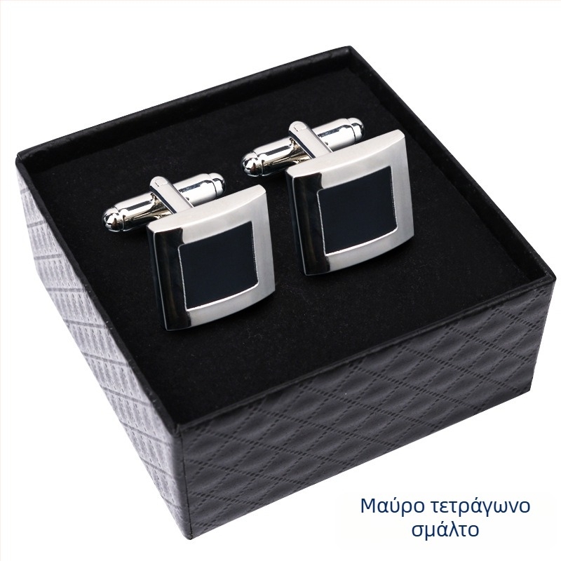 Κουμπιά μανικετόκουμπα (κράμα, απλό ανδρικό στυλ, γεωμετρικός σχεδιασμός, ηλεκτροπλατίωση)