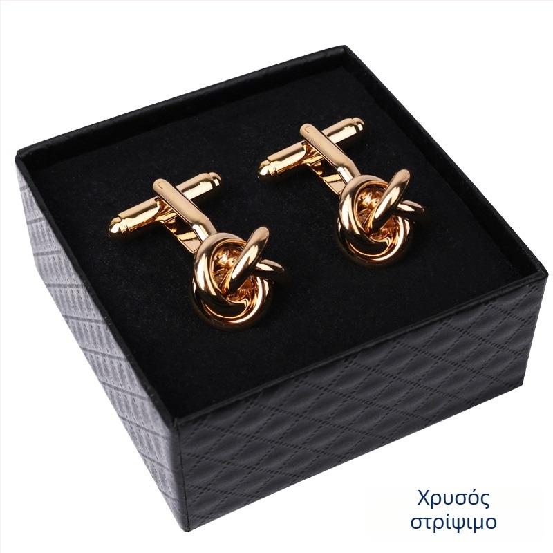 Κουμπιά μανικετόκουμπα (κράμα, απλό ανδρικό στυλ, γεωμετρικός σχεδιασμός, ηλεκτροπλατίωση)