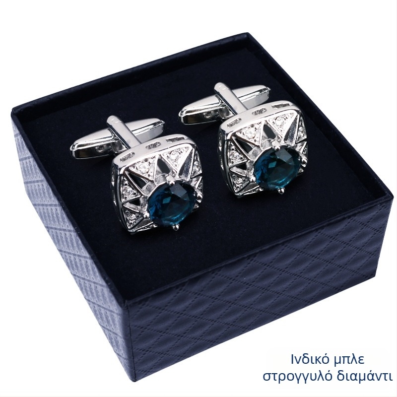 Κουμπιά μανικετόκουμπα (κράμα, απλό ανδρικό στυλ, γεωμετρικός σχεδιασμός, ηλεκτροπλατίωση)