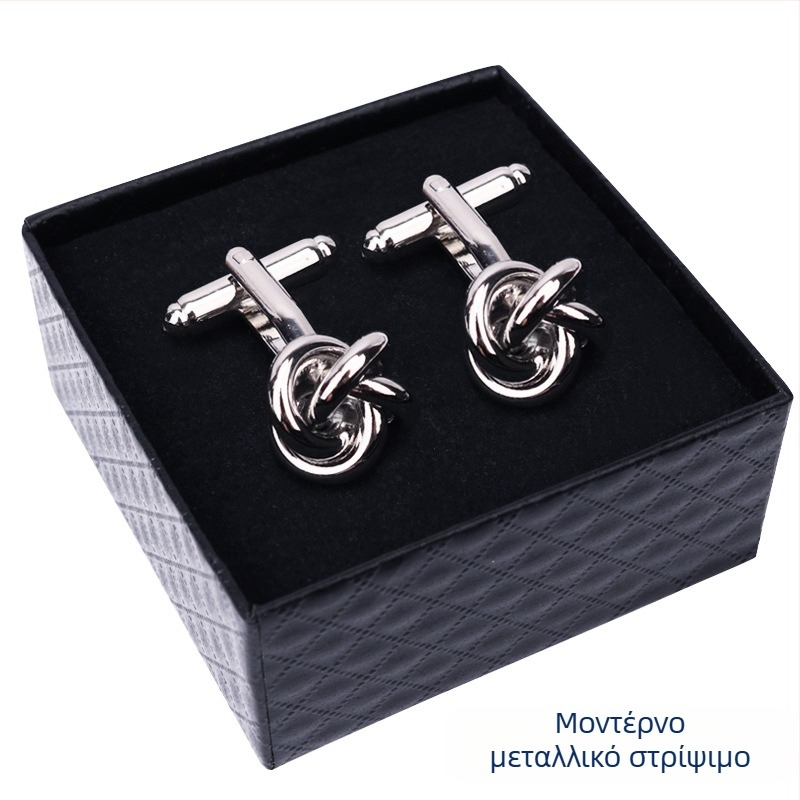 Κουμπιά μανικετόκουμπα (κράμα, απλό ανδρικό στυλ, γεωμετρικός σχεδιασμός, ηλεκτροπλατίωση)