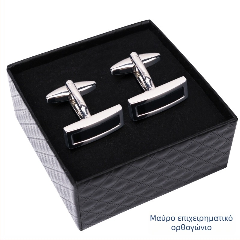 Κουμπιά μανικετόκουμπα (κράμα, απλό ανδρικό στυλ, γεωμετρικός σχεδιασμός, ηλεκτροπλατίωση)