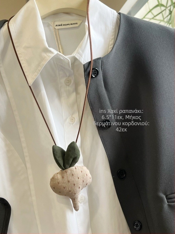 Παιδικό κολιέ από δερμάτινο κορδόνι με σχέδιο καρτούν ζωάκια, μακρύ κολιέ, δυνατότητα προσαρμογής, ατομικά συσκευασμένο