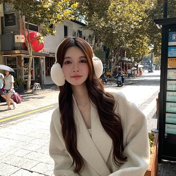 Earmuffs από γούνα κουνελιού – ζεστά και ανθεκτικά στον άνεμο, Unisex, χειμώνας/φθινόπωρο, βασικό/χαριτωμένο στυλ