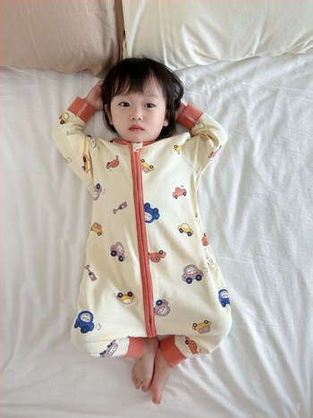 Βρεφικό ολόσωμο ρούχο ύπνου κορεατικού στυλ, 95% βαμβάκι, παχύ βρουσμένο ύφασμα, σχέδια ζωάκια/καρτούν/γράμματα/λουλούδια, για 1–3 ετών