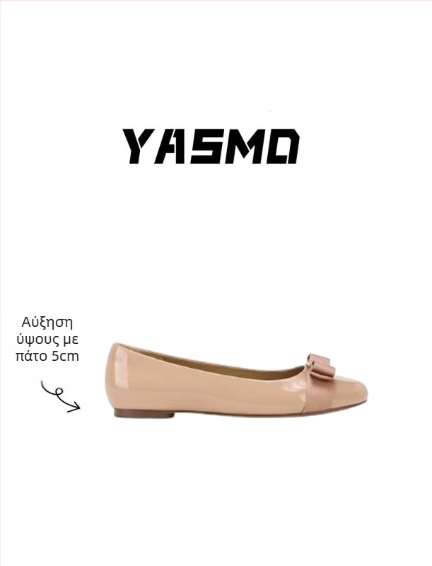 Γυναικεία παπούτσια με φιόγκο, χαμηλό τακούνι μέχρι 3 εκ, στρογγυλός μπροστινός, επάνω από δύο στρώσεις γούνας προβάτου, εσωτερικό γούνα προβάτου, σόλα από καουτσούκ