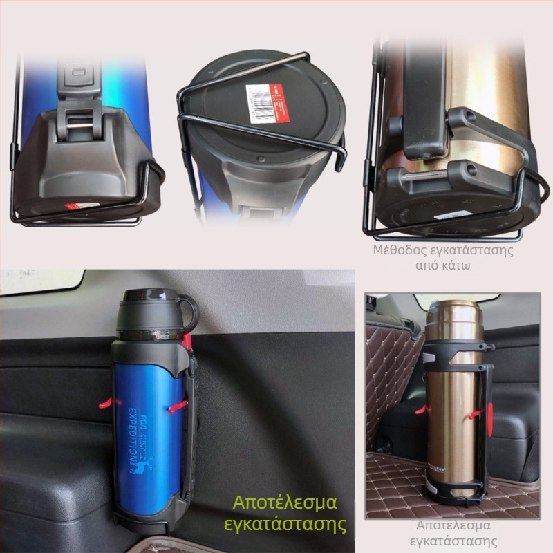 Στήριγμα ηλεκτρικού βραστήρα αυτοκινήτου – μεταλλική κατασκευή, μοντέλο TS11, συμβατό με άλλα εξαρτήματα, κρεμάστρα πόρτας и πίσω μέρος καθίσματος