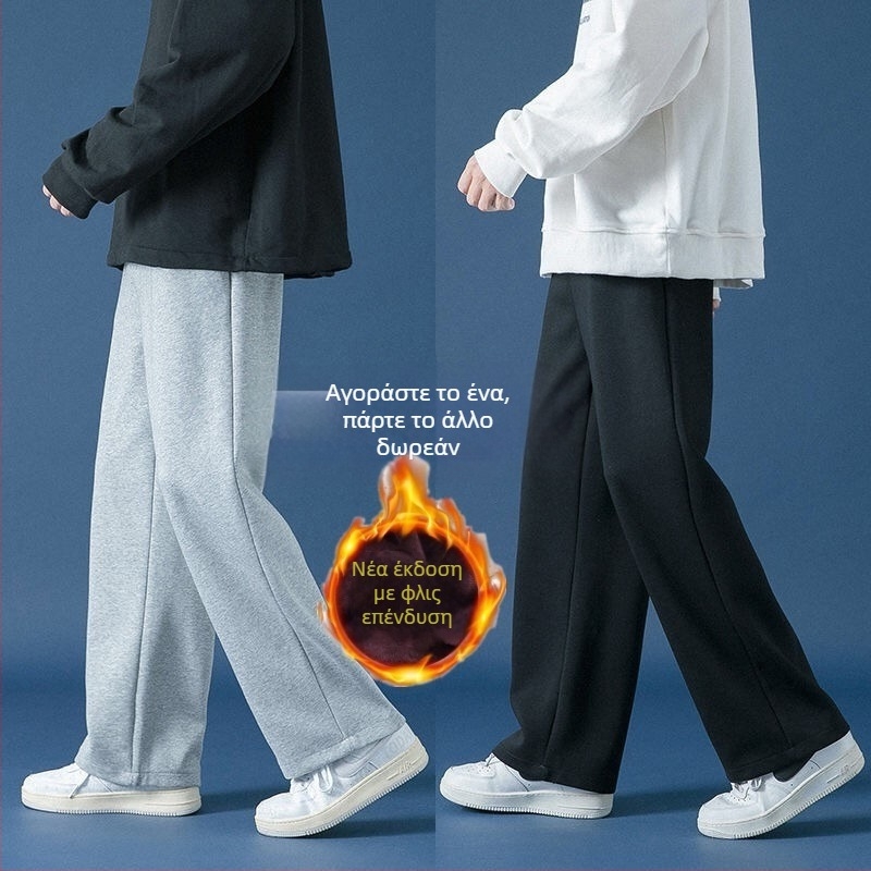 Ανδρικά παντελόνια, χαλαρή γραμμή, βαμβάκι, άνοιξη 2024, μοντέρνο μινιμαλιστικό στυλ