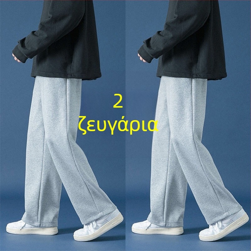 Ανδρικά παντελόνια, χαλαρή γραμμή, βαμβάκι, άνοιξη 2024, μοντέρνο μινιμαλιστικό στυλ