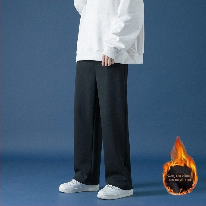 Ανδρικά παντελόνια, χαλαρή γραμμή, βαμβάκι, άνοιξη 2024, μοντέρνο μινιμαλιστικό στυλ