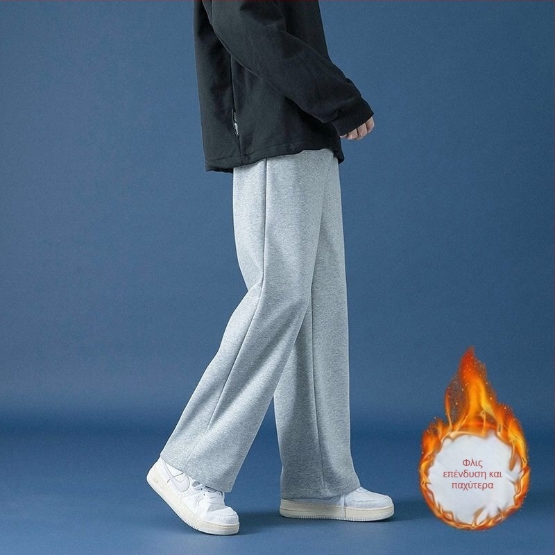 Ανδρικά παντελόνια, χαλαρή γραμμή, βαμβάκι, άνοιξη 2024, μοντέρνο μινιμαλιστικό στυλ