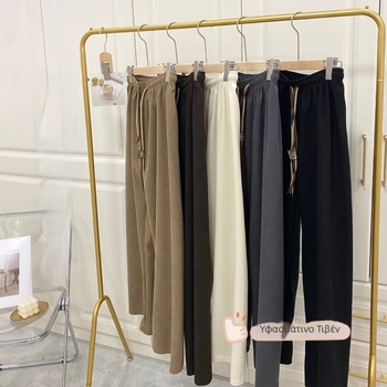 Corduroy casual pants για γυναίκες, ψηλόμεσα, χαλαρή γραμμή, μικροελαστικότητα, φθινοπωρινό-χειμερινό 2025