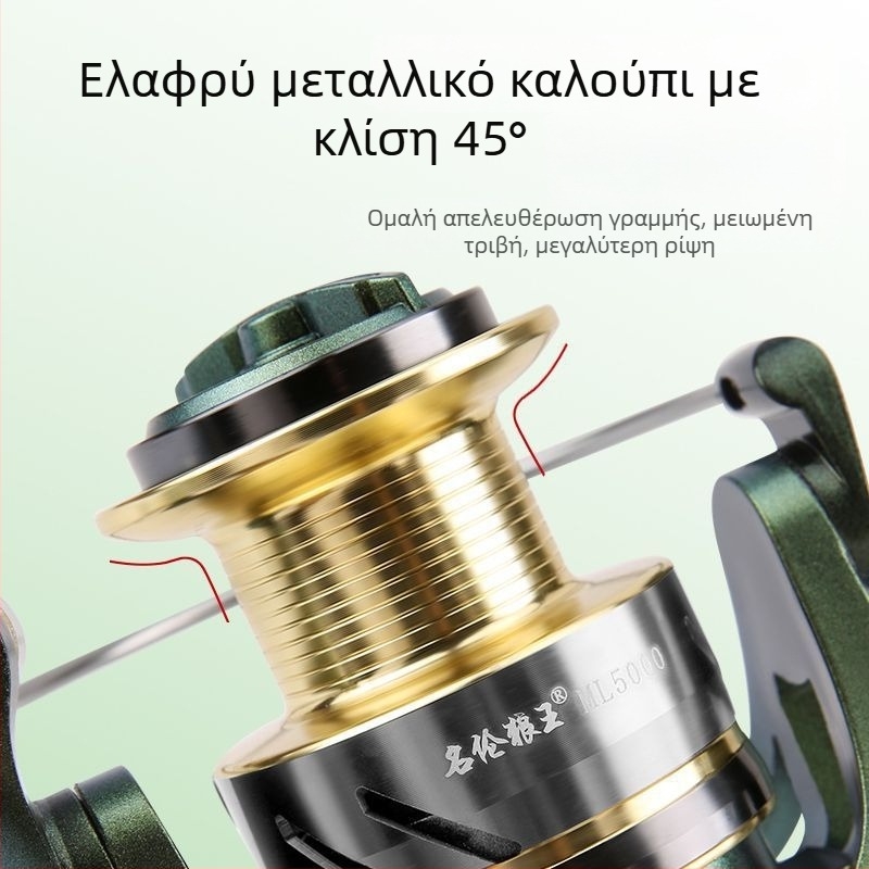 Μεταλλικός μηχανισμός ψαρέματος για θαλάσσιο ψάρεμα — μακρινή ρίψη, συμβατός με μικρο-δολώματα, κατάλληλος για ψάρεμα σε βράχους