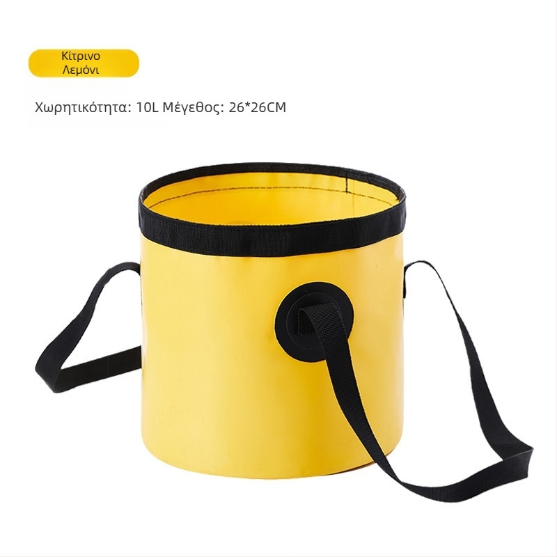 Αναδιπλούμενος εξωτερικός κάδος πλυσίματος προσώπου/ποδιών για ψάρεμα και αποθήκευση νερού, ύφασμα δικτύου PVC 600D, βάρος ~0.3 kg, κυκλοφορεί άνοιξη 2024