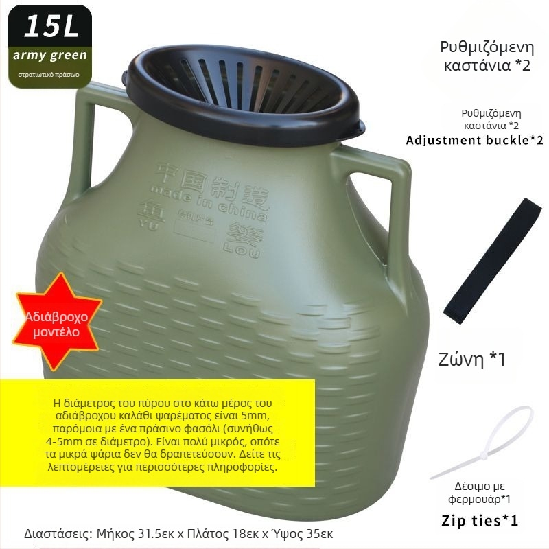 Εξωτερικό πλαστικό καλάθι για ψάρεμα, χωρίς εμπορικό σήμα