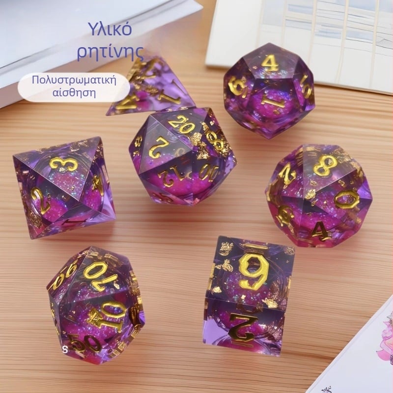 Σετ ζαριών από ρητίνη, στυλ με ορθογώνιο γωνία, άλλη μορφή, 200 τεμάχια