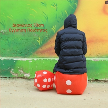 Φουσκωτό μεγάλο ζάρι για εκδηλώσεις — PVC, εξάπλευρο, κωδικός προϊόντος 03111, 1 τεμάχιο