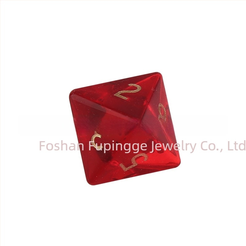 Κρυστάλλινα ζάρια Z01 για επιτραπέζια παιχνίδια, 20 όψεις, συνθετικά κρύσταλλα, στυλ ορθογώνιας γωνίας, προέλευση Φοσάν, προσαρμόσιμη επεξεργασία, συσκευασία 1 τεμάχιο