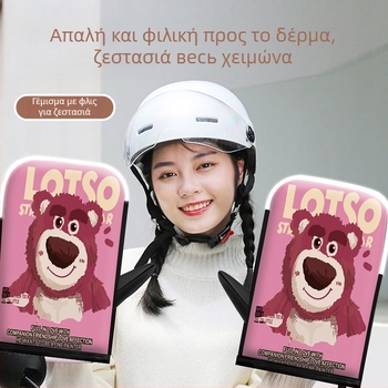 Langcheng Καλύμματα τιμονιού για ηλεκτρικά οχήματα με επένδυση fleece και γάντια, αδιάβροτα, unisex