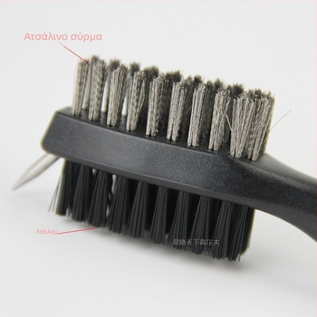 Βούρτσα μπάλας γκολφ, διπλής όψης νάιλον βούρτσα καθαρισμού, δυνατότητα εκτύπωσης λογότυπου και παραμετροποίησης, αξεσουάρ γκολφ