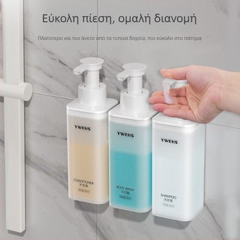 Διανομέας σαπουνιού τοίχου για ξενοδοχειακό μπάνιο – μηχανισμός πατήματος αφρού, ABS, 600 g, χύτευση με έγχυση, ελαφρύ πολυτελές στυλ