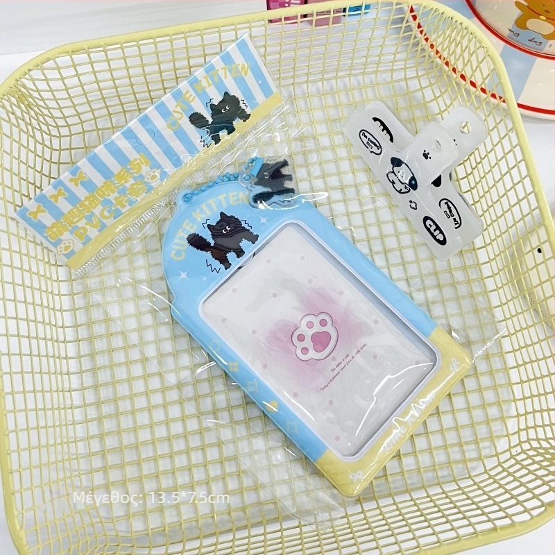 Θήκη καρτών PVC διαφανής, στυλ καρτούν, δημιουργικός σχεδιασμός με αστέρια – Maca artist