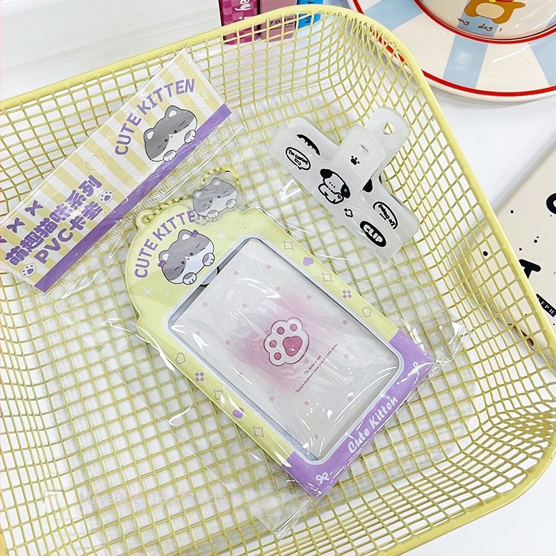 Θήκη καρτών PVC διαφανής, στυλ καρτούν, δημιουργικός σχεδιασμός με αστέρια – Maca artist