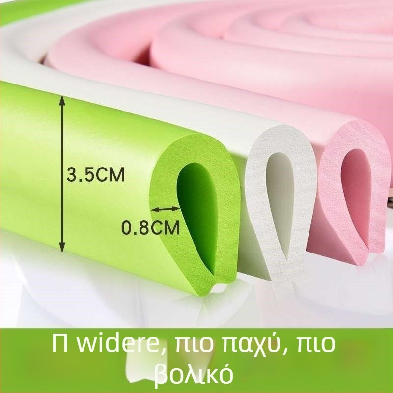 Λωρίδα προστασίας σε σχήμα U για τραπέζια από αφρό, αυτοκόλλητη, προστασία γυάλινων ακμών