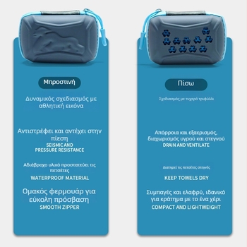 Φορητή αθλητική πετσέτα με δροσιστική αίσθηση και γρήγορο στέγνωμα, πολυεστέρας, 160 g/m², για γιόγκα και γυμναστική