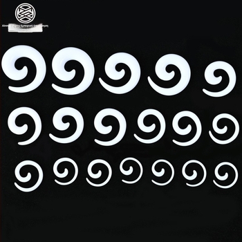 Σκουλαρίκια ωτίου - Ακρυλικά, σε στυλ σαλιγκαριού, χειροποίητα, κρυσταλλικό ένθετο