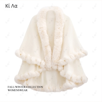 Γυναικεία πλεκτή κάπα-μάντης με jacquard ύφανση και μονοχρωμο σχέδιο (ακρυλικό/τεχνητή μαλλί· κατάλληλη για χειμώνα, άνοιξη, φθινόπωρο; διατηρεί τη θερμότητα)