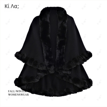 Γυναικεία πλεκτή κάπα-μάντης με jacquard ύφανση και μονοχρωμο σχέδιο (ακρυλικό/τεχνητή μαλλί· κατάλληλη για χειμώνα, άνοιξη, φθινόπωρο; διατηρεί τη θερμότητα)