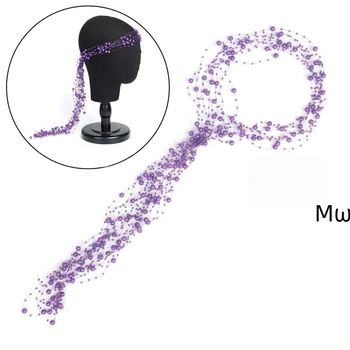 Κορδέλα μαλλιών με μαργαριτάρια, χειροποίητη, κινεζικού στυλ, πλεκτή με το χέρι, καλοκαίρι 2025