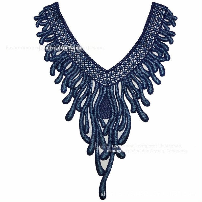 Chuanghao Κέντημα: Υδροδιαλυτή Απλικέ Γιακάς με Σχήμα Φοίνικα για Γυναικείες Ενδυμασίες