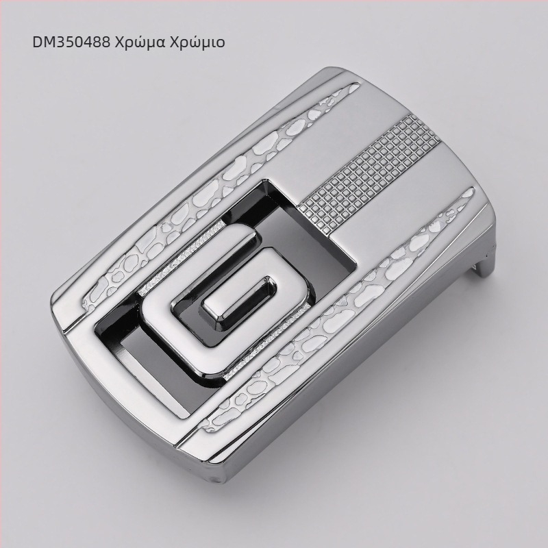 Ανδρική αγκράφα ζώνης – από κράμα ψευδαργύρου, ορθογώνια λεία αγκράφα, επιχειρηματικό στυλ, κατάλληλη για όλες τις εποχές, άνοιξη 2024.