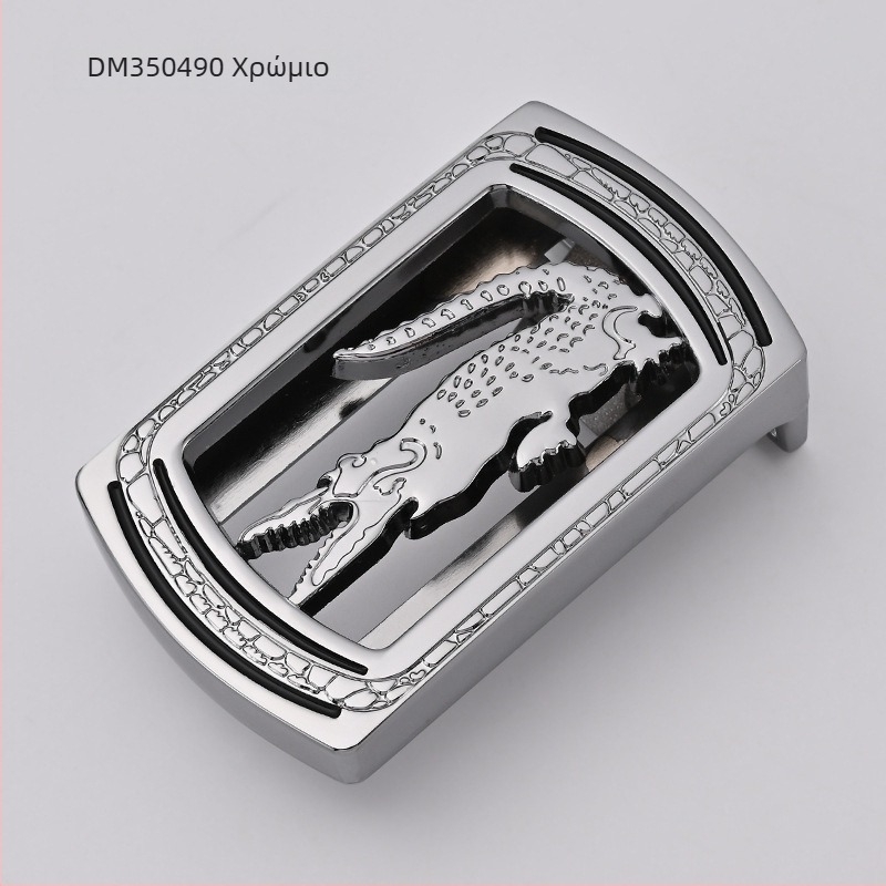 Ανδρική αγκράφα ζώνης – από κράμα ψευδαργύρου, ορθογώνια λεία αγκράφα, επιχειρηματικό στυλ, κατάλληλη για όλες τις εποχές, άνοιξη 2024.