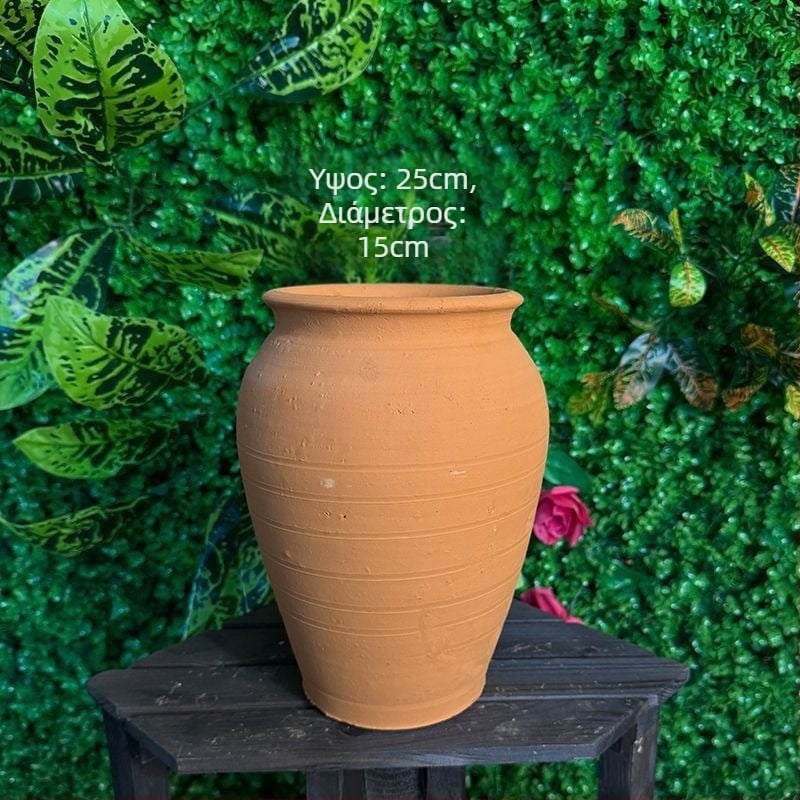 Κοντέινερ Ελέγχου Ρίζας - Γλάστρα από πηλό για δάπεδο, αγροτικός στυλ, HP3RYzmy