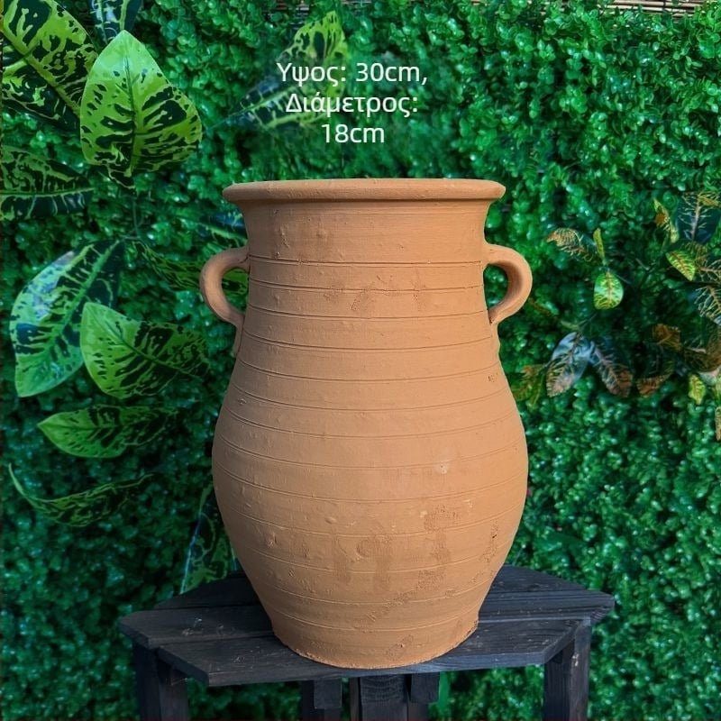 Κοντέινερ Ελέγχου Ρίζας - Γλάστρα από πηλό για δάπεδο, αγροτικός στυλ, HP3RYzmy