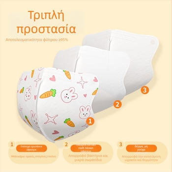 Παιδιατρική ιατρική χειρουργική μάσκα, 3D σχέδιο, υλικό: μη υφασμένο ύφασμα + meltblown, μιας χρήσης, πακέτο 30 τεμαχίων, στυλ καρτούν