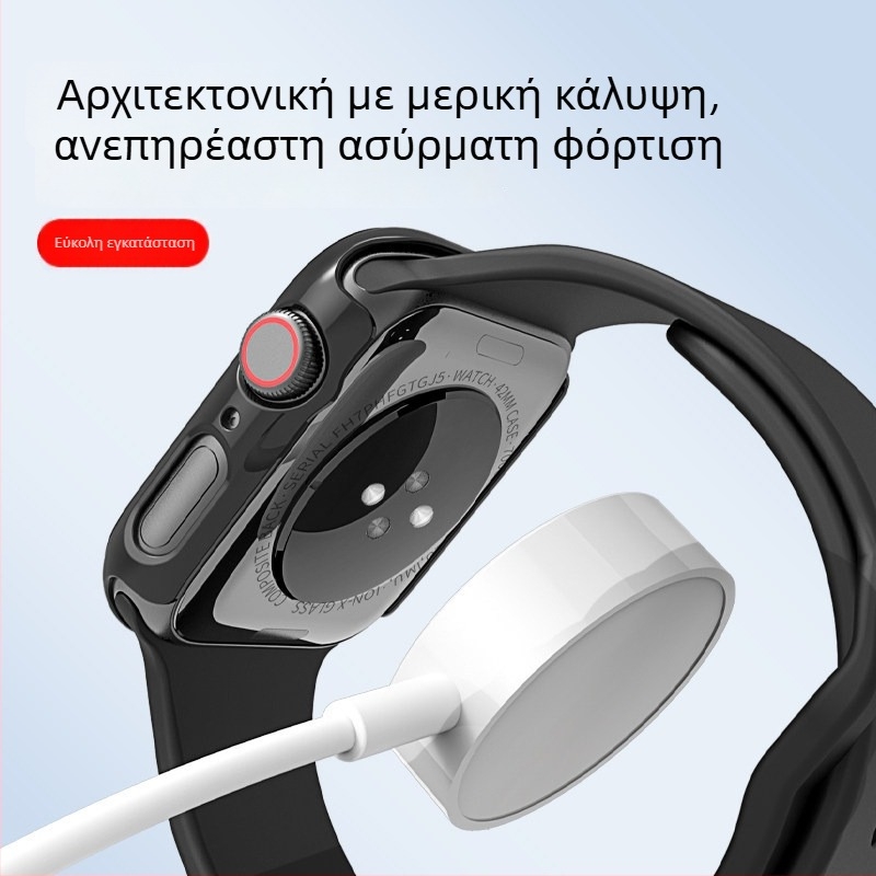 Θήκη προστασίας για smartwatch iWatch S10 με προστατευτικό οθόνης από tempered γυαλί — Υλικό PC, σχέδιο 2-in-1, προστασία 360°