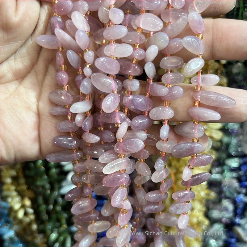 Ελεύθεροι κόκκοι από φυσική πέτρα — σχήμα σταγόνας νερού, δόντι λύκου, πλαϊνή οπή, με κούμπωμα