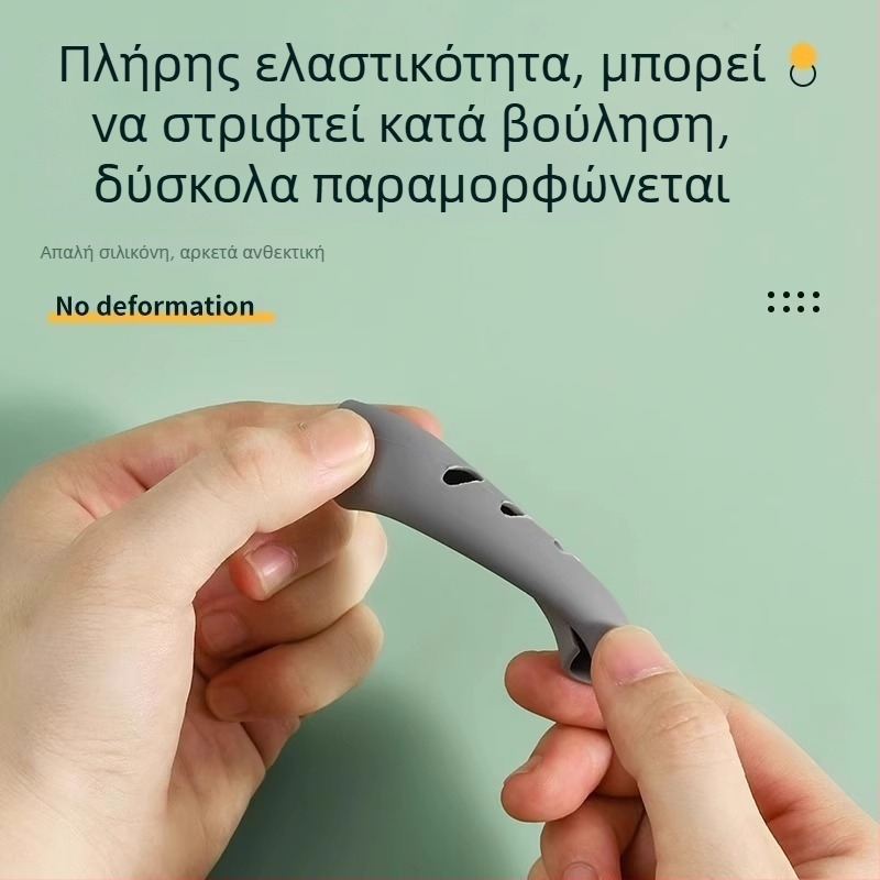 Κάλυμμα λαβής σιλικόνης για κατσαρόλα, προστασία από εγκαύματα και μόνωση θερμότητας, με παγκόσμια εφαρμογή σε κατσαρόλες και γουόκ