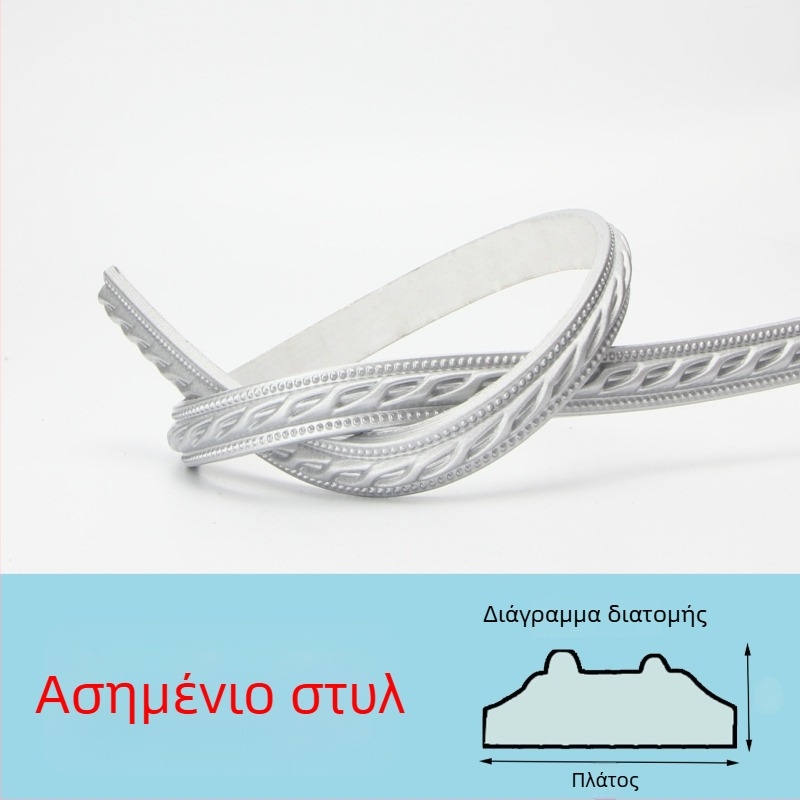 PVC αυτοκόλλητη διακοσμητική γραμμή περιγράμματος για TV φόντο τοίχου — μοντέρνο στυλ, φλογοανθεκτική, αδιάβροχη, ανθεκτική στην υγρασία και στη διάβρωσή, μακράς διάρκειας